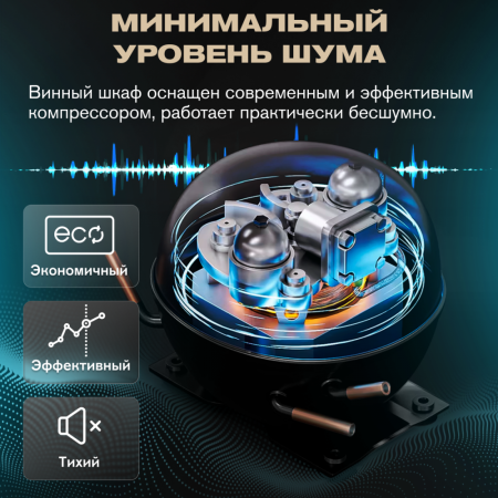 Винный шкаф Meyvel MV105-KBF1 компрессорный отдельностоящий